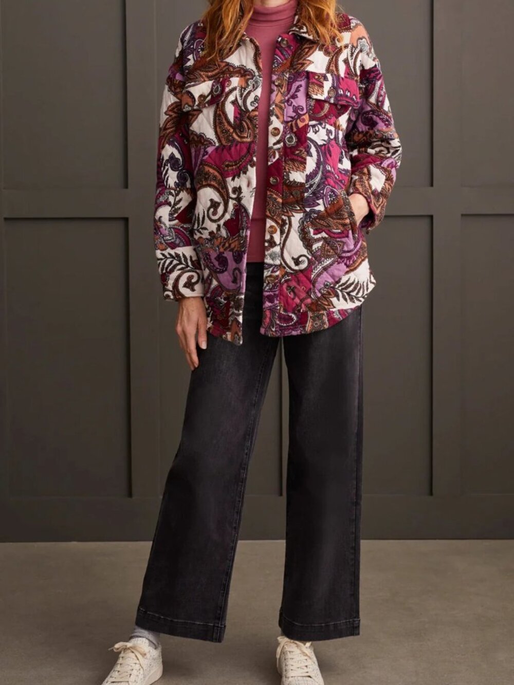 Tribal Printed Quilted Jacket NEW